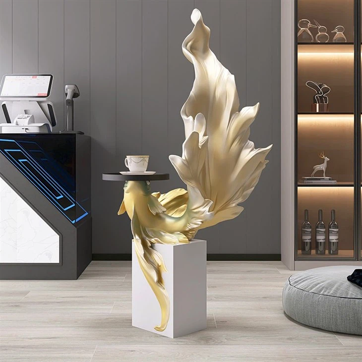 Large Koi Fish Tray Statue